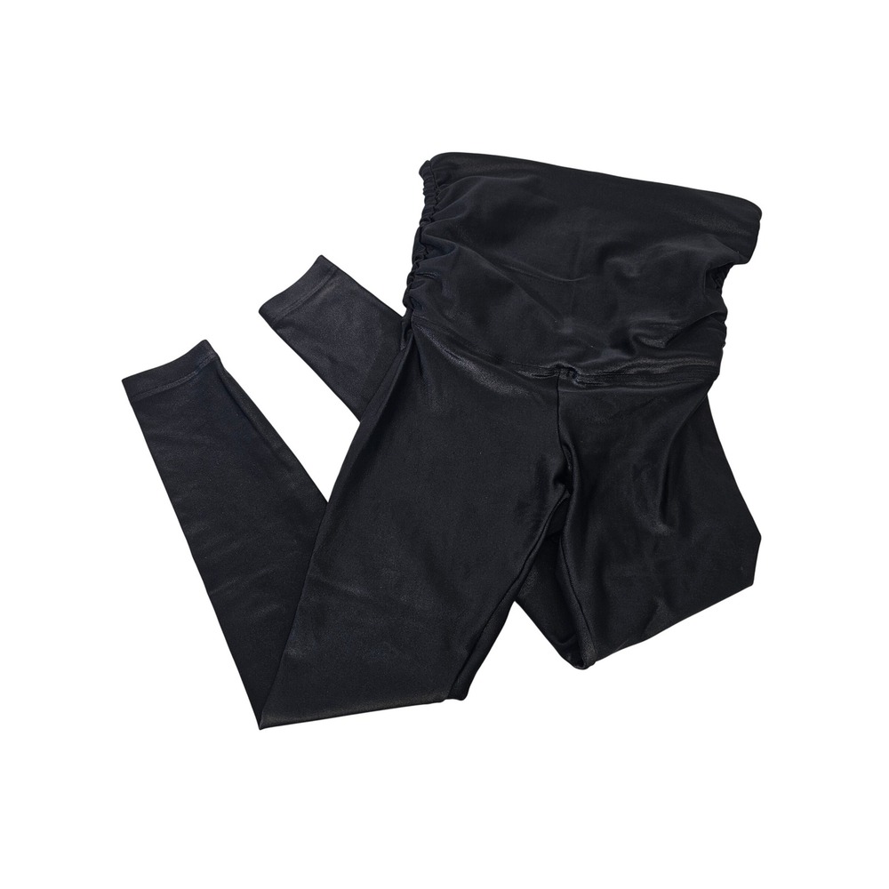 Koral Lustrous Infinity Maternity Leggings Black Size Medium High Waist Ruched